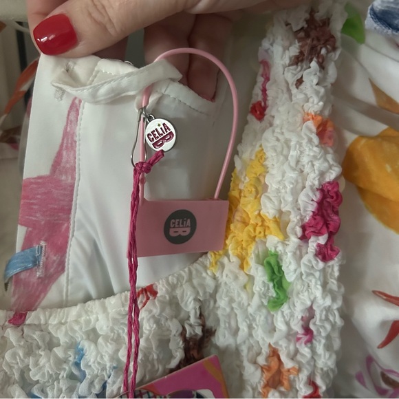 NWT Celia B Astral Star Puff Sleeve Printed Mini Dress - Picture 6 of 9